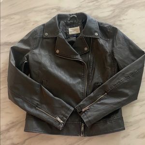 Vegan Leather Moto Jacket